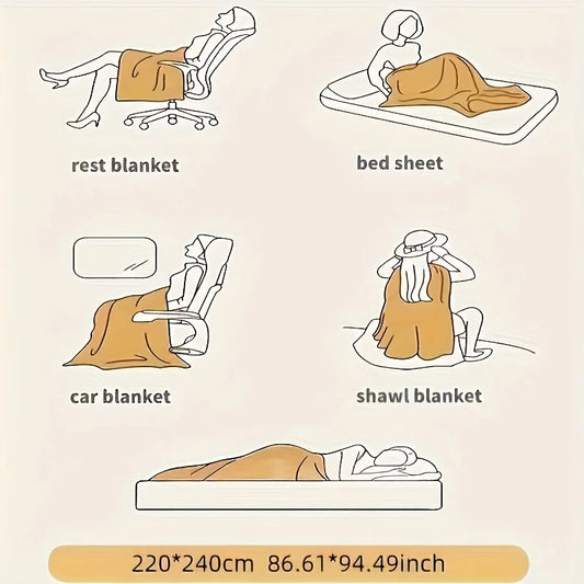1pc Weighted Fleece Blanket -Soft, Warm