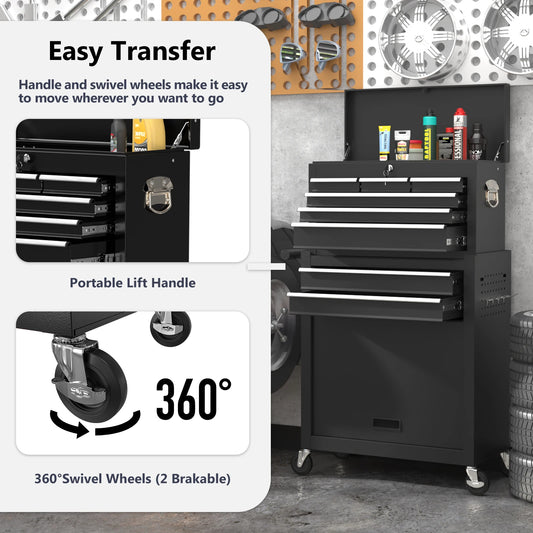 8 Drawer Tools Chest Organizable Tool Box