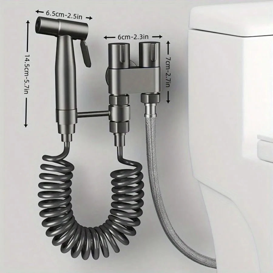 Double Control Bidet Sprayer Handheld Toilet Attachment