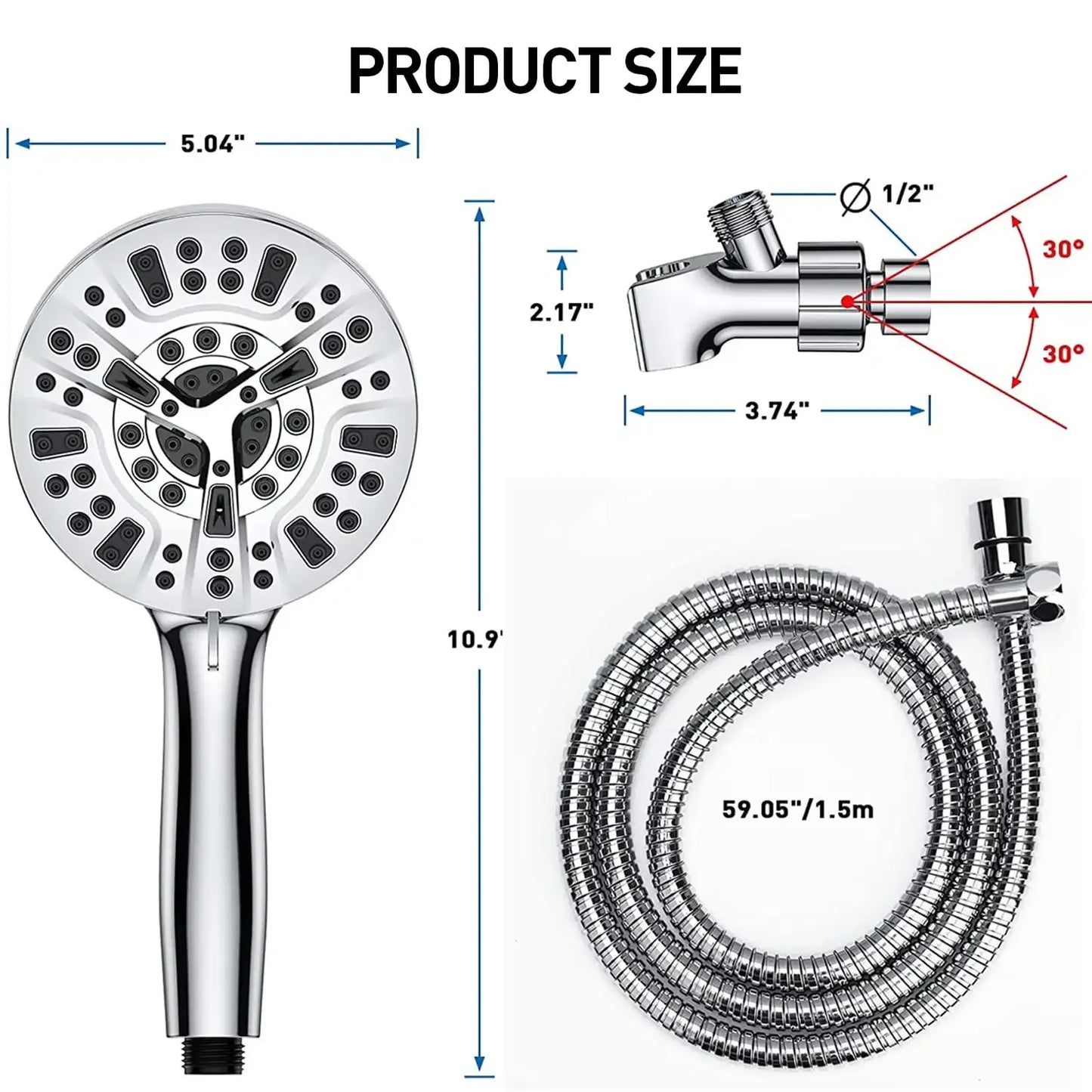 Shower Head and Handheld with 10 Modes