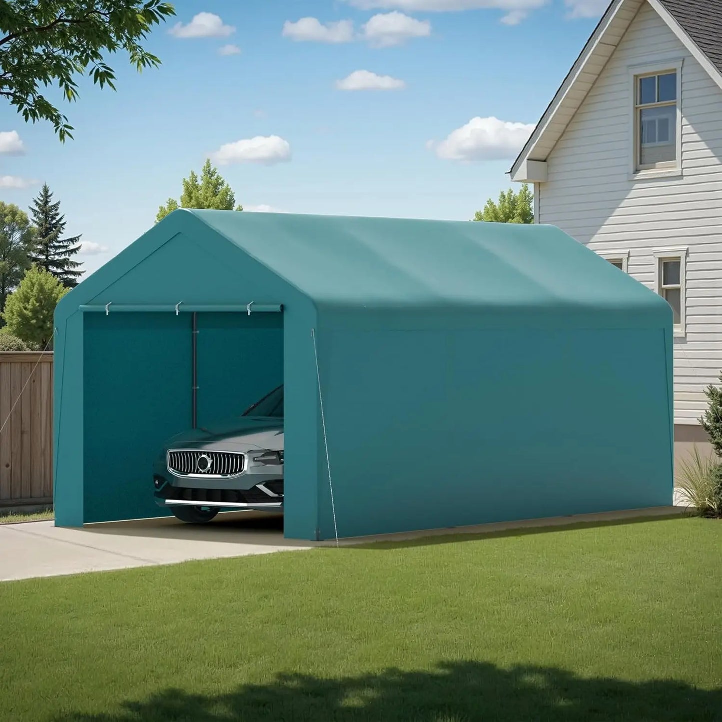 10x20 Heavy Duty Portable Carport w/Removable Sidewalls