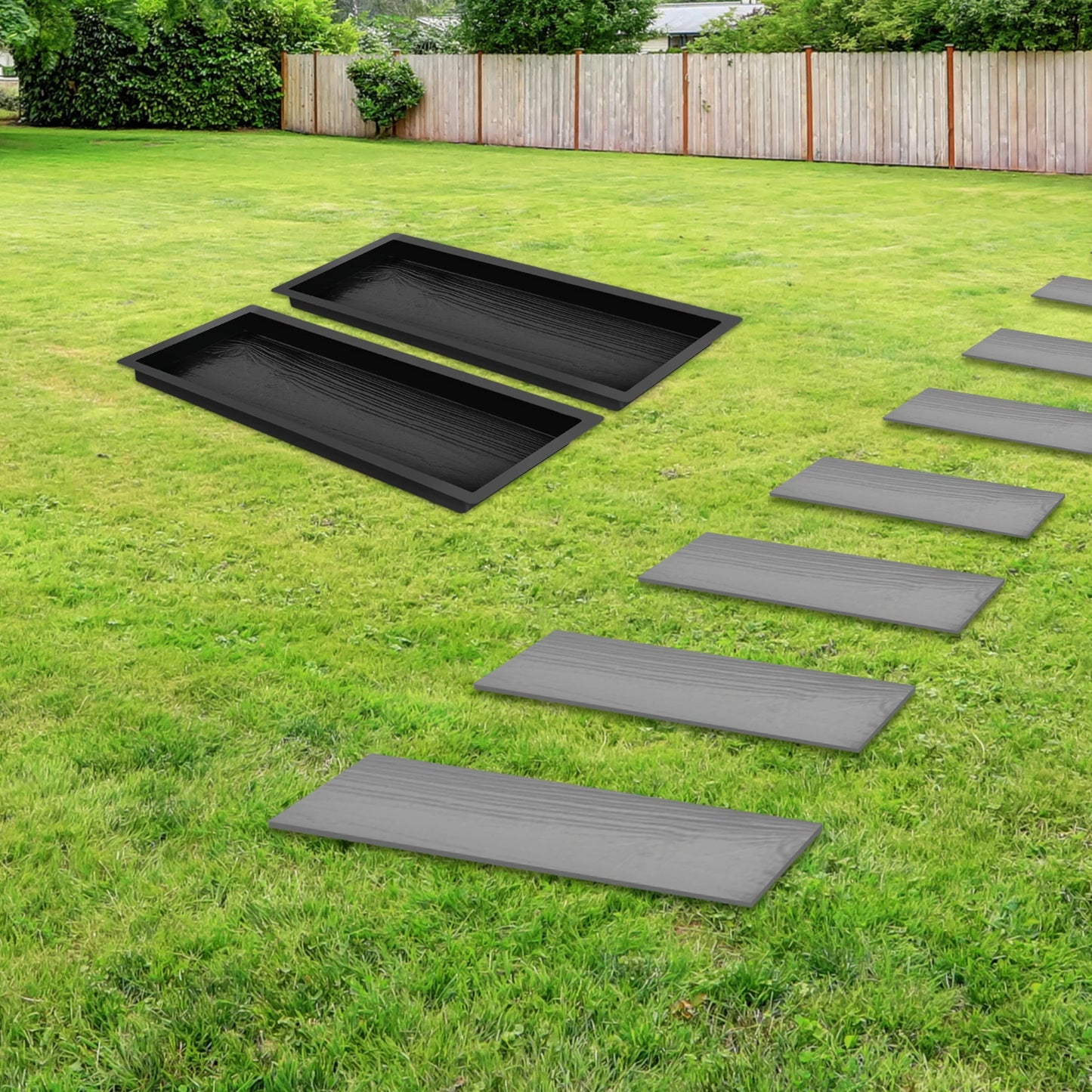 Black Interlocking Plastic Paver Mold for Walkway