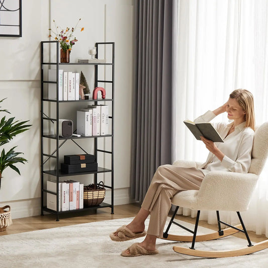 Bookcase Industrial Storage Shelf Home Office & Living Room