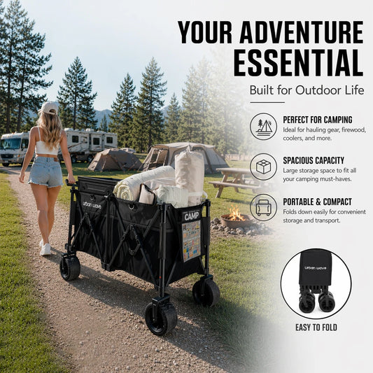Heavy-Duty Folding Beach Cart - 680LBS Capacity