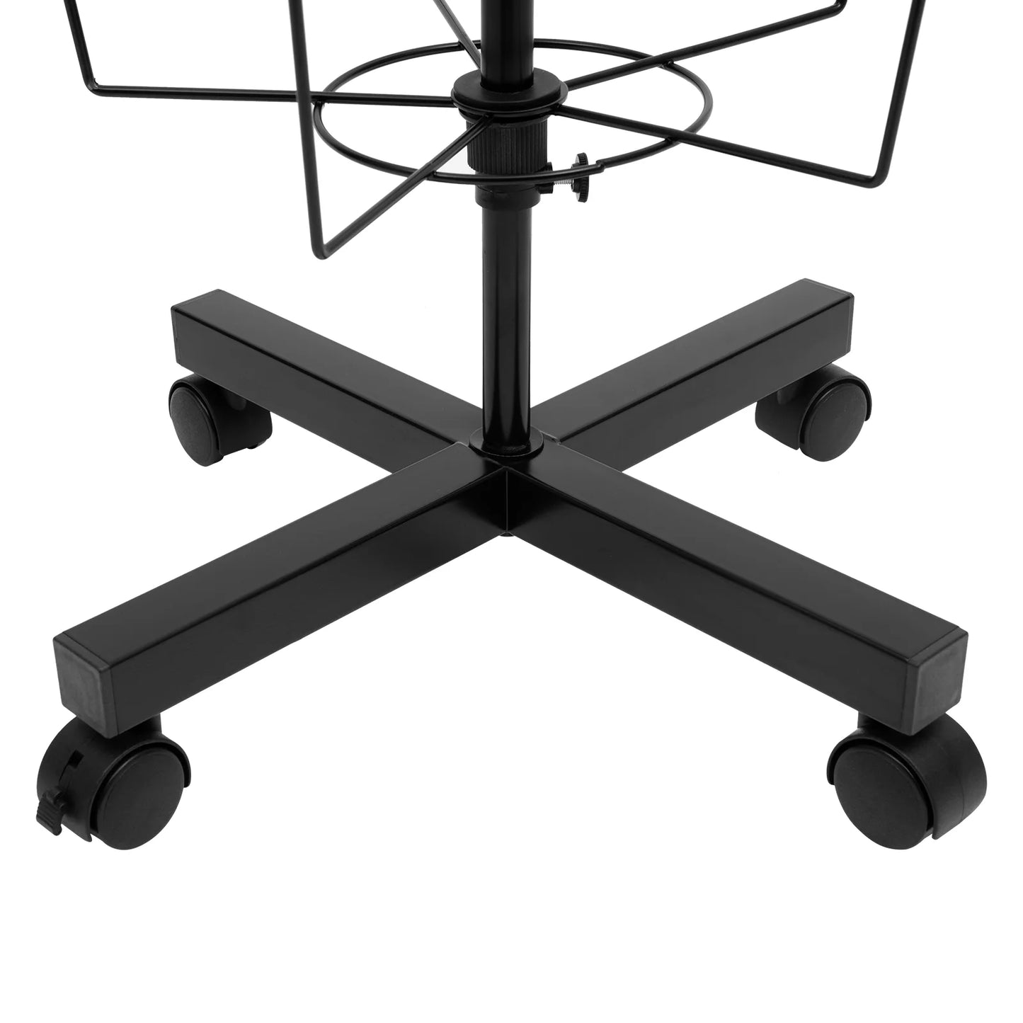 Mobile 7-Tier Black Hat Rack Stand