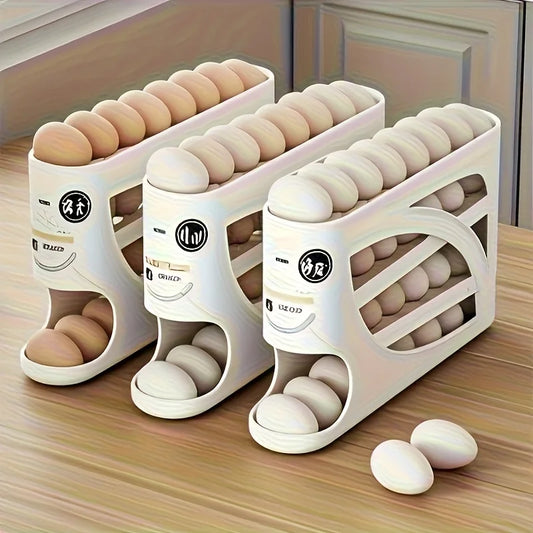 Automatic Rolling Egg Dispenser Organizer