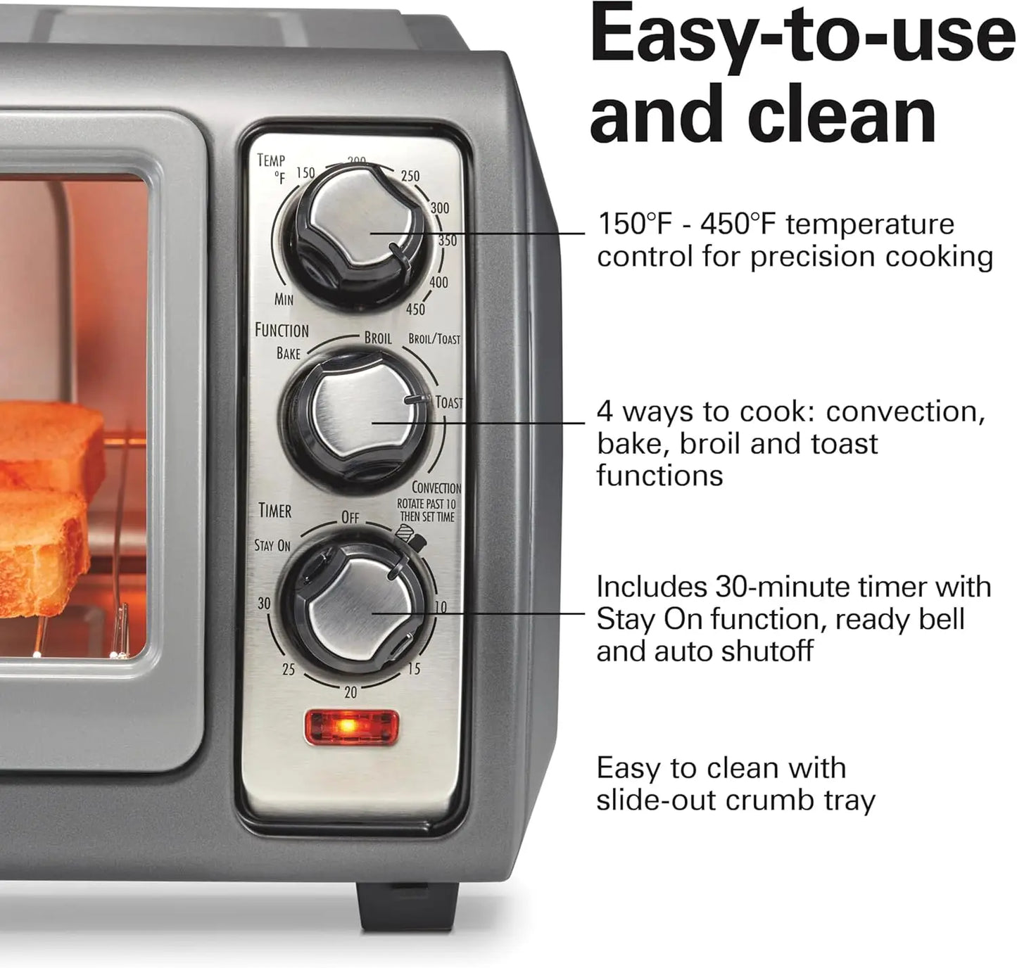 6-Slice Convection Toaster Oven With Easy Reach