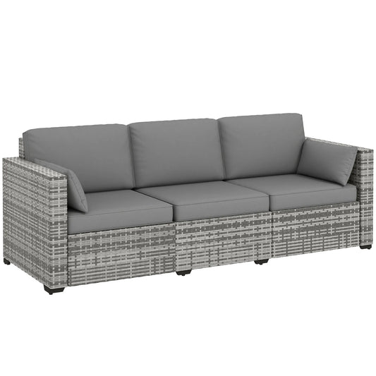 3-Seat Wicker Patio Couch