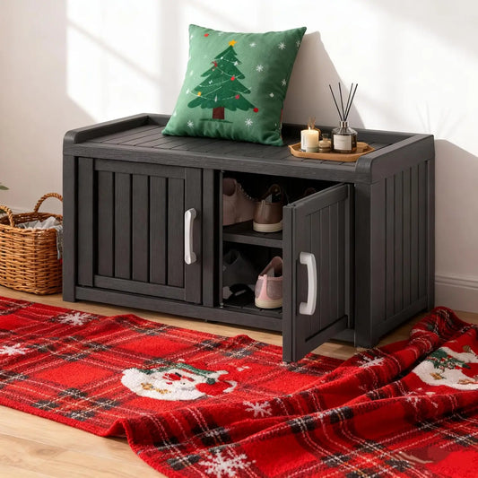 Outdoor Waterproof Shoe Storage Cabinet, UV-Resistant