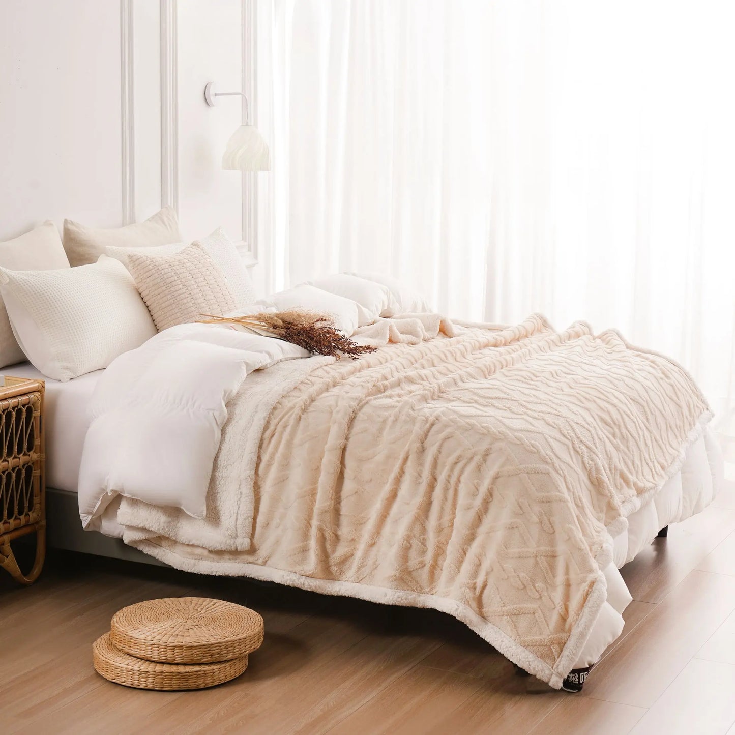 Jacquard Sherpa Weighted Blanket 3KG for Adults