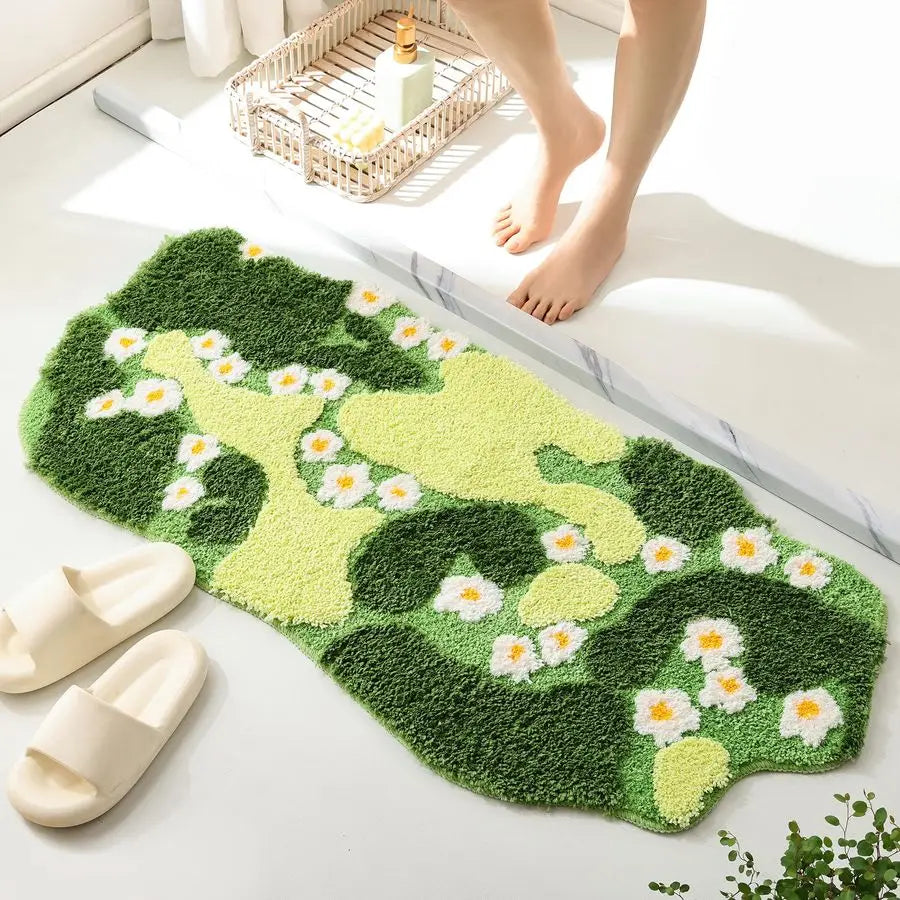 Green Bathroom Rug, Mat