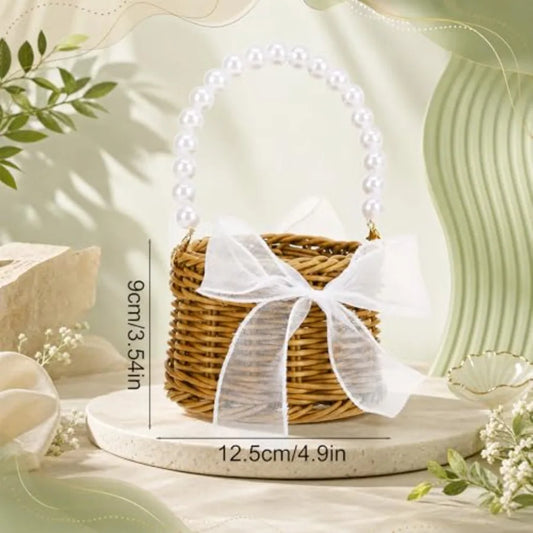 2 Pack Wicker Rattan Storage Baskets