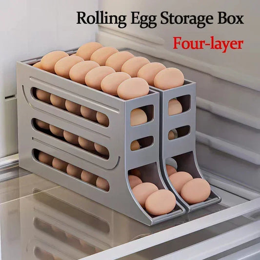 Refrigerator Egg Box Automatic Rolling Egg Holder