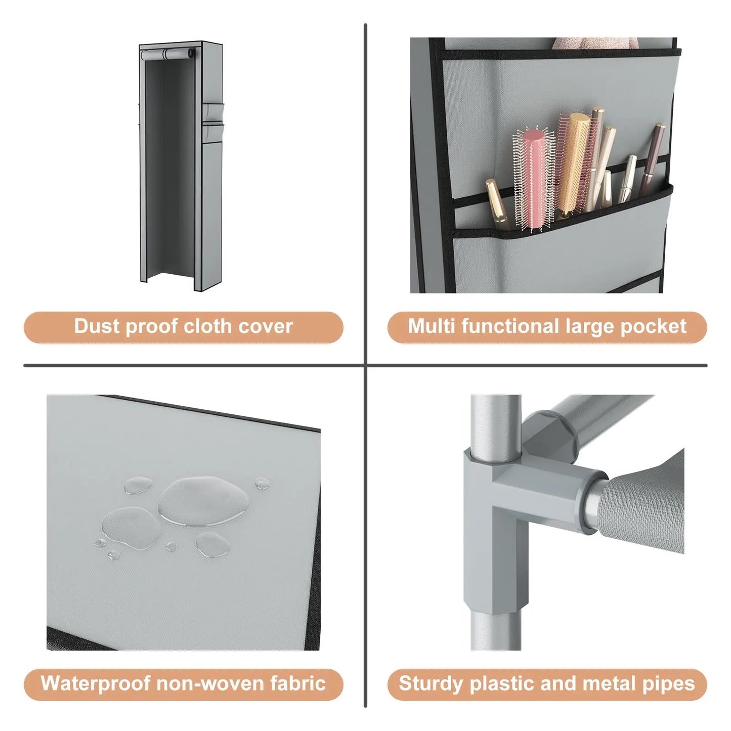 Shoe cabinet storage rack with non-woven fabric