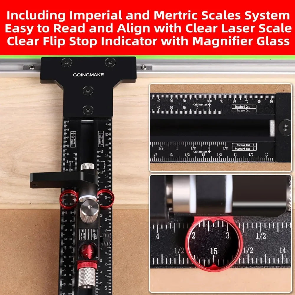 Saw Parallel Guide System with Adjustable Stop