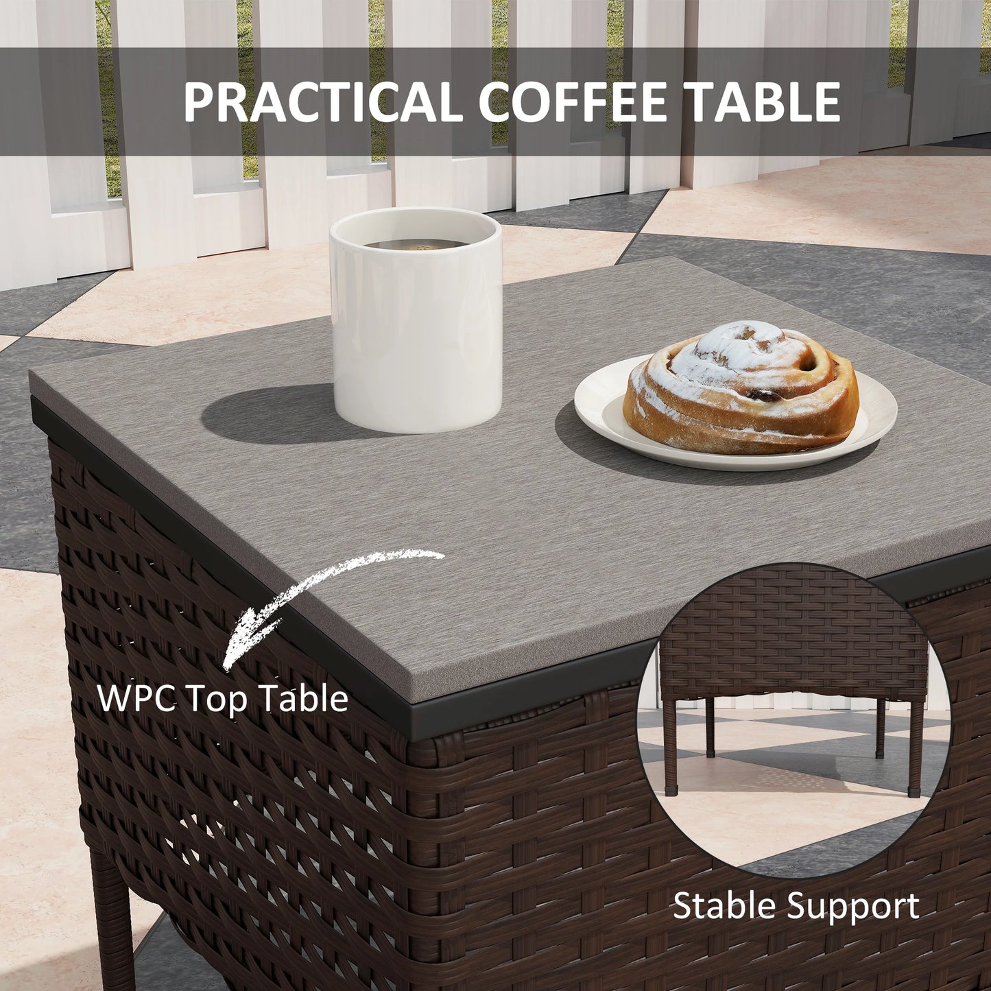 Rocking Chair Patio Furniture W / Table