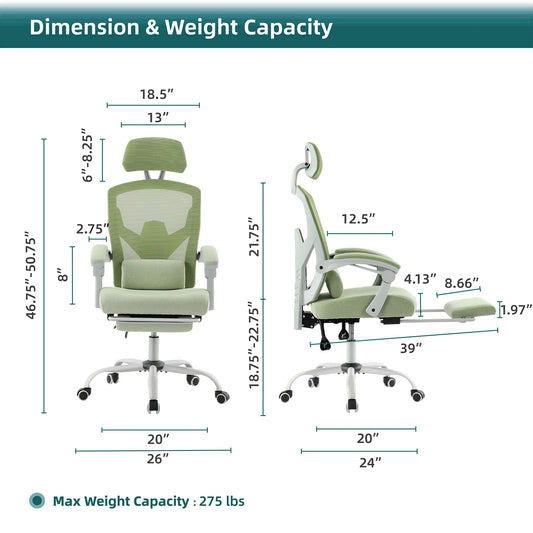 Ergonomic Reclining / Rocking Gaming Chair