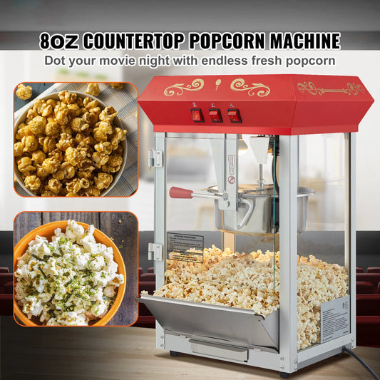 8/12Oz Electric Popcorn Maker Commercial Popper Machine