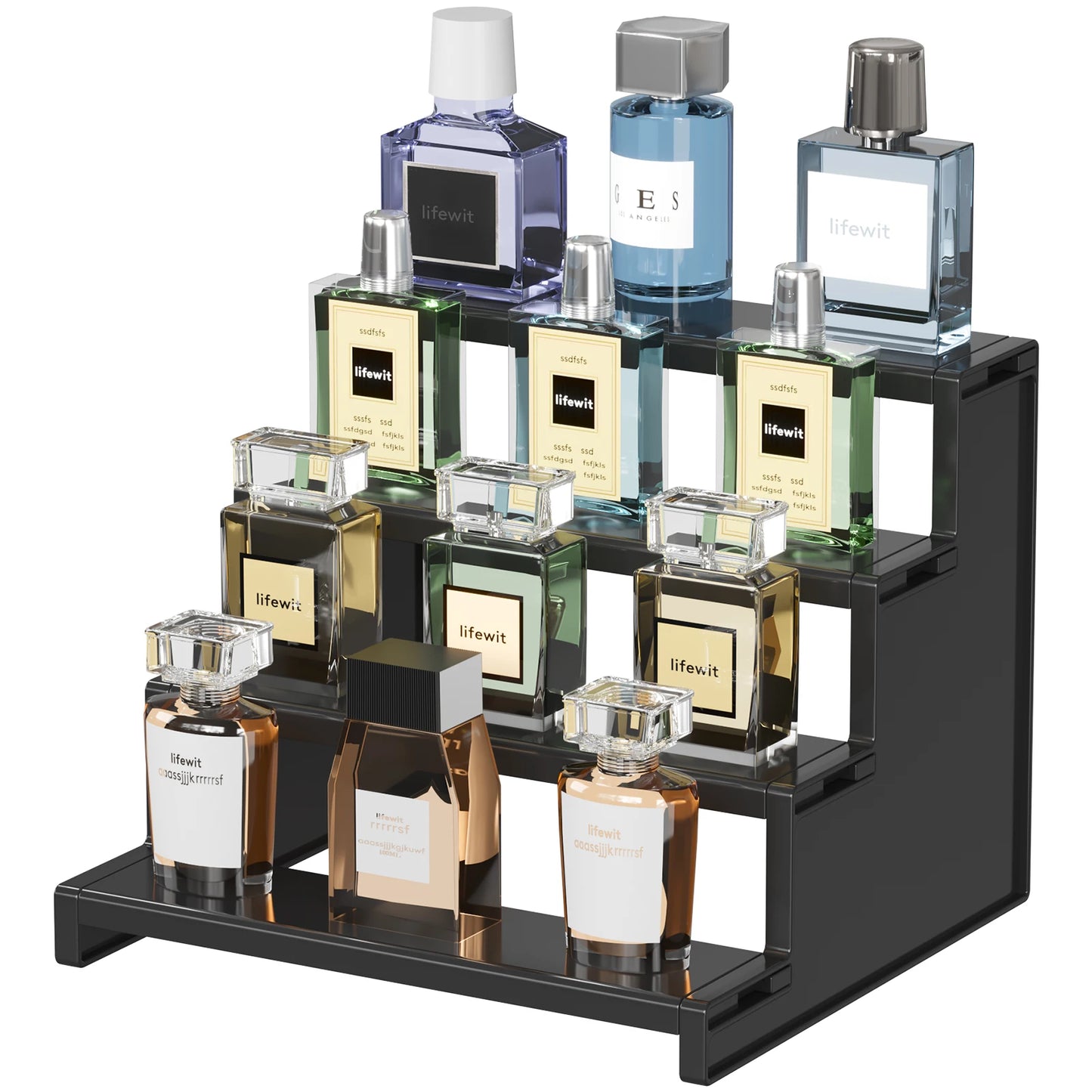 Dark Cologne Stand, Step Perfume Organizer