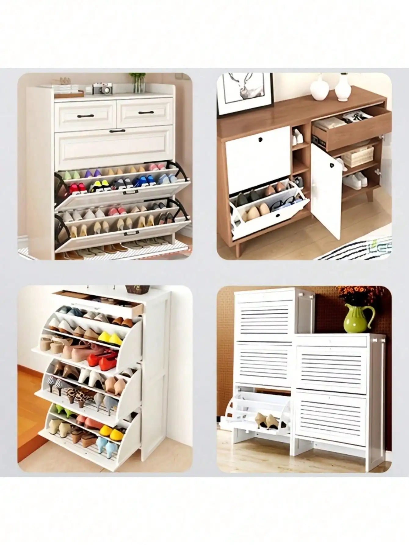 Rotating Shoe Cabinet Space-Saving