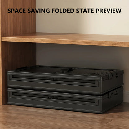 Foldable and stackable cabinet with clear doors