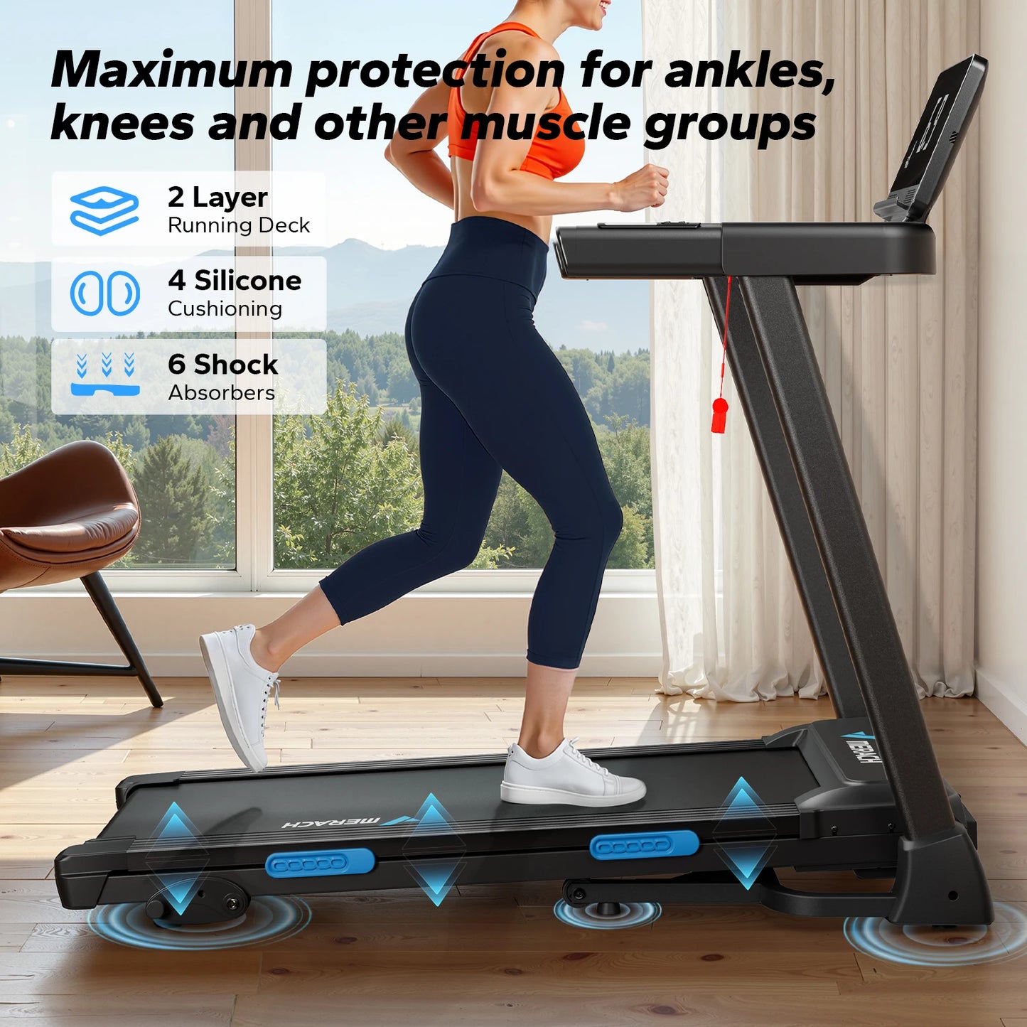 Foldable Quiet Incline Treadmill