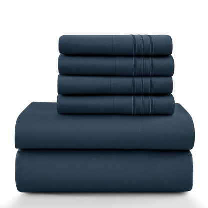 6 Piece Ultra-Soft Microfiber Bed Sheets