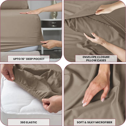 6 Piece Ultra-Soft Microfiber Bed Sheets