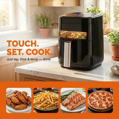 3.2QT Touchscreen Air Fryer with Visible Window