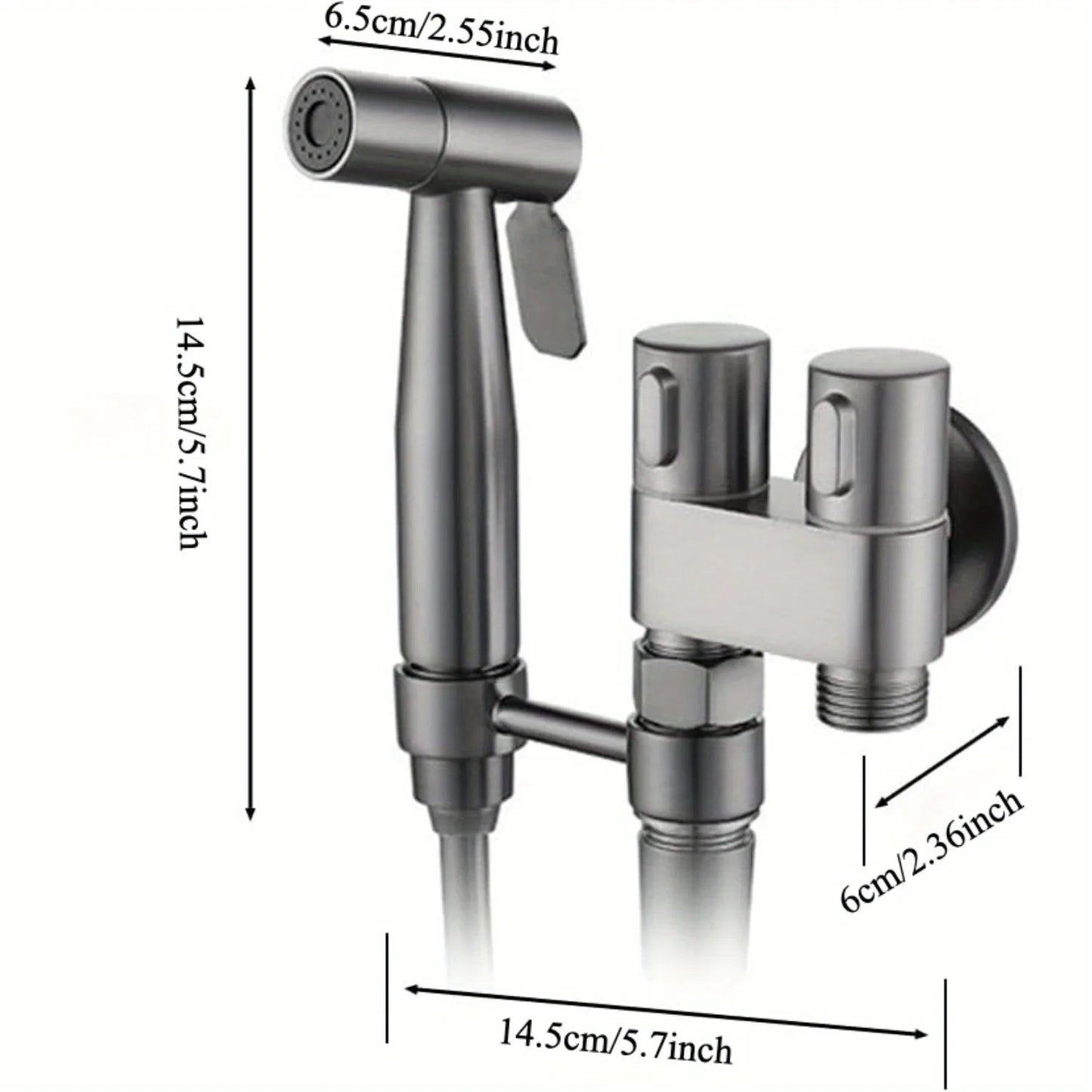 Double Control Bidet Sprayer Handheld Toilet Attachment
