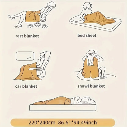 1pc Weighted Fleece Blanket -Soft, Warm