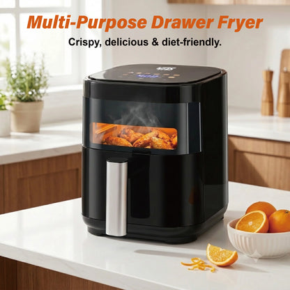 3.2QT Touchscreen Air Fryer with Visible Window