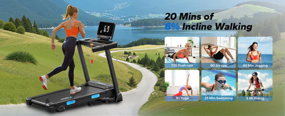 Foldable Quiet Incline Treadmill