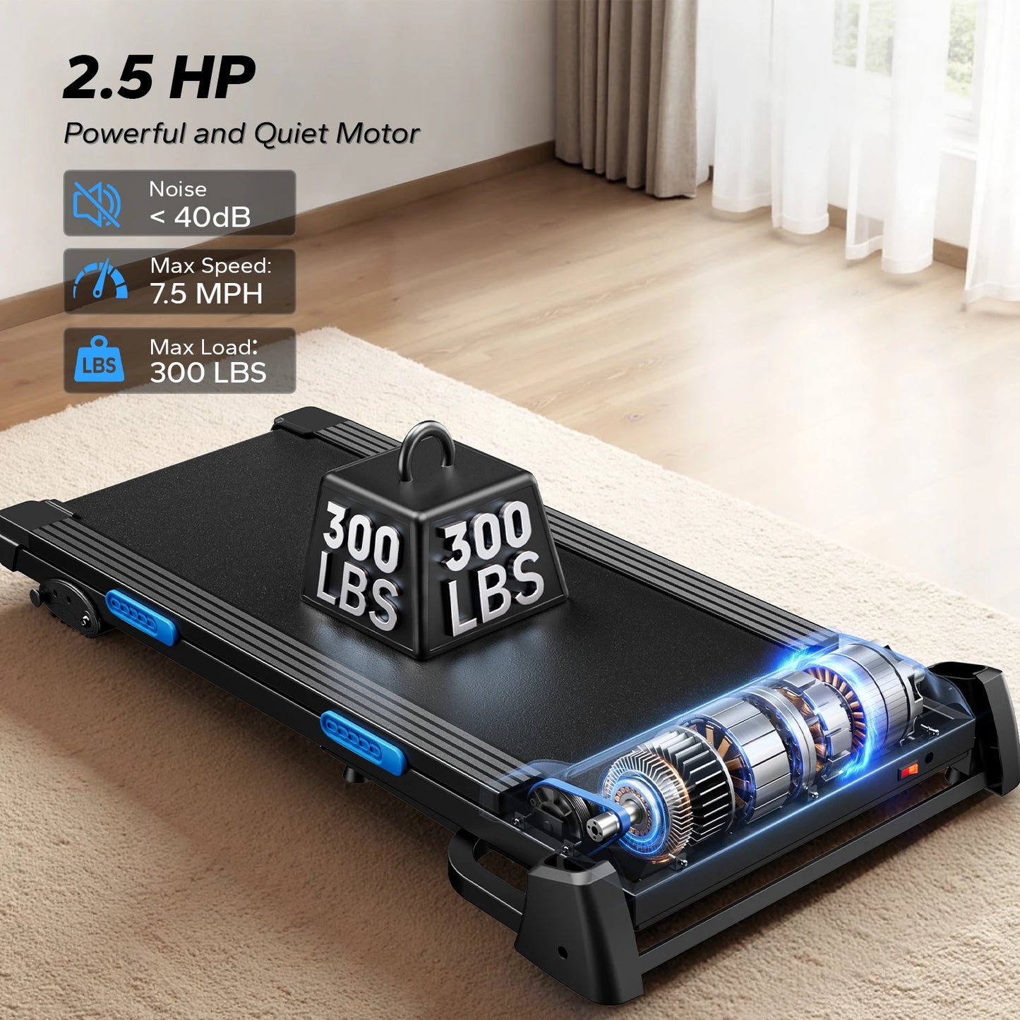 Foldable Quiet Incline Treadmill