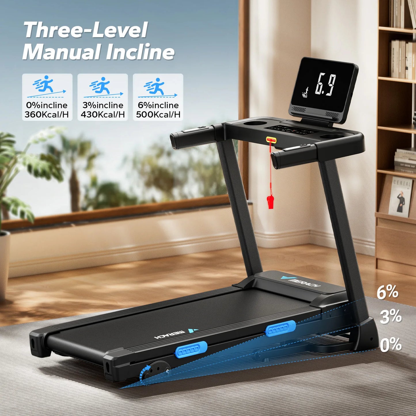 Foldable Quiet Incline Treadmill