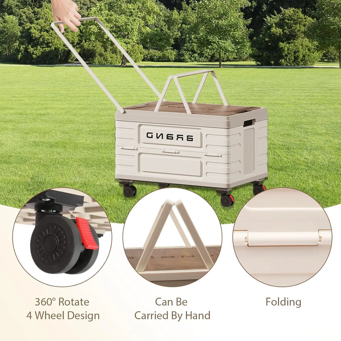 Heavy-Duty Mobile Foldable Multifunctional Storage Cart