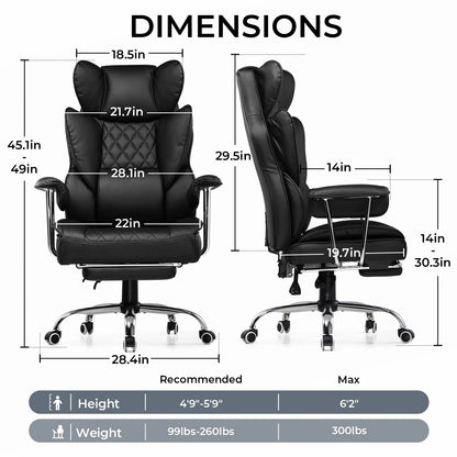 Large Gaming Chair with Lumbar Support