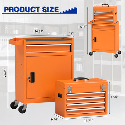 5 Drawer Tools Chest Lockable Wheels