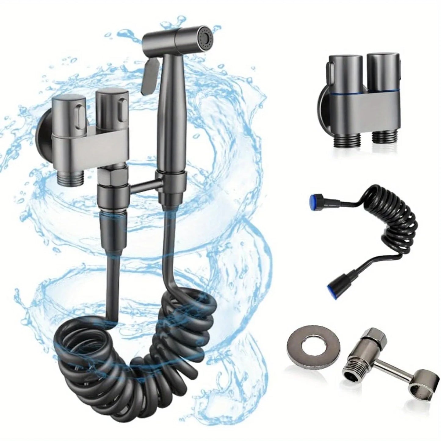 Double Control Bidet Sprayer Handheld Toilet Attachment