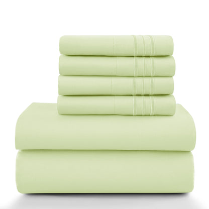 6 Piece Ultra-Soft Microfiber Bed Sheets