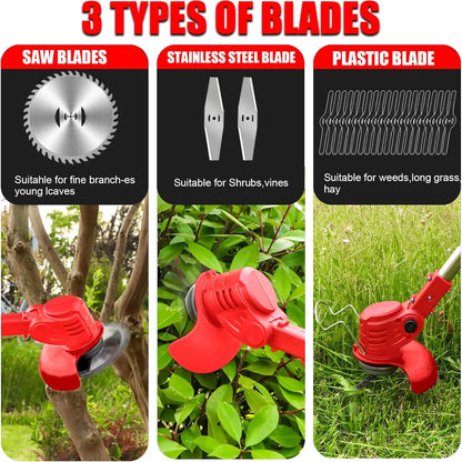 Electric Weed Wacker Battery Powered Grass Trimmer