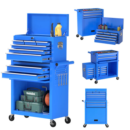 8 Drawer Tools Chest Organizable Tool Box