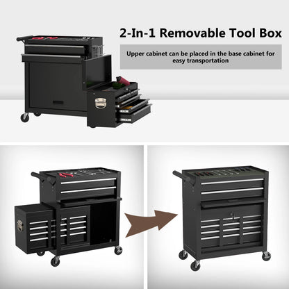 8 Drawer Tools Chest Organizable Tool Box