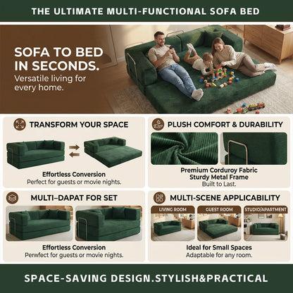 79' Futon Sofa Bed Convertible Couch