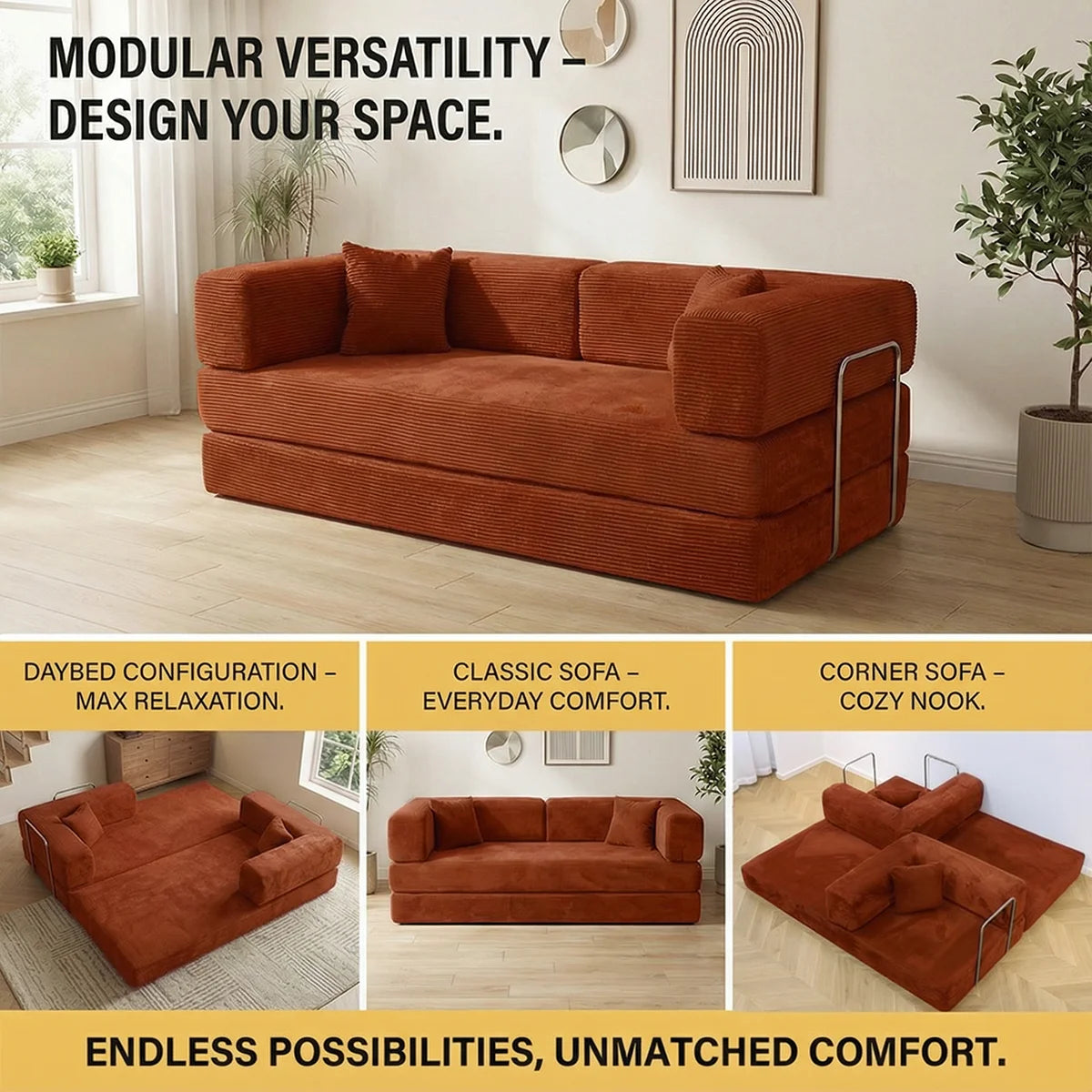 79' Futon Sofa Bed Convertible Couch