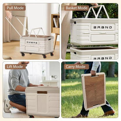 Heavy-Duty Mobile Foldable Multifunctional Storage Cart