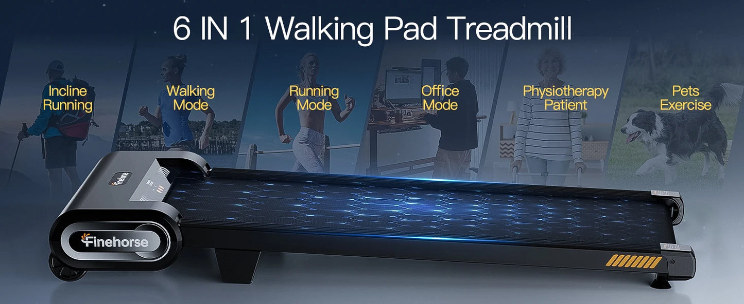 13% 6-Level Walking Pad with Auto Incline