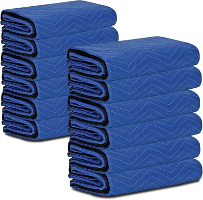 Moving Blankets 12 Pack, 80’’x 72’’