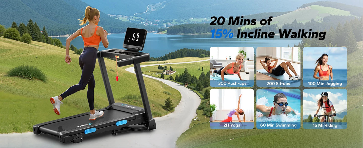 Foldable Quiet Incline Treadmill