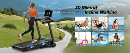 Foldable Quiet Incline Treadmill